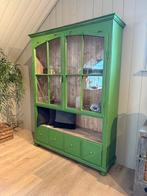 Houten kast vitrinekast buffetkast vintage kast glaskast, Ophalen