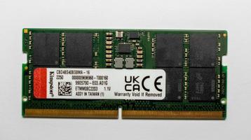 Sodimm Kingston ValueRAM 16 GB 4800MT/s DDR5 beschikbaar voor biedingen