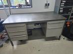 Vintage metalen bureau, Huis en Inrichting, Ophalen, Gebruikt, Bureau