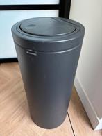 Brabantia prullenbak touch bin 30 liter, Ophalen, Zo goed als nieuw, Metaal, 50 tot 75 cm