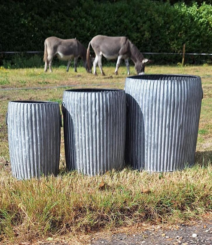 Zinken ton, dolly tub, bucket barrel decoratief in huis/tuin, Antiek en Kunst, Curiosa en Brocante, Ophalen of Verzenden