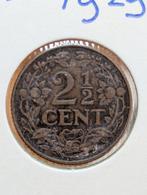 2,5 cent 1905, 1906, 1929, 1941, Postzegels en Munten, Munten | Nederland, Ophalen of Verzenden, Koningin Wilhelmina, Overige waardes