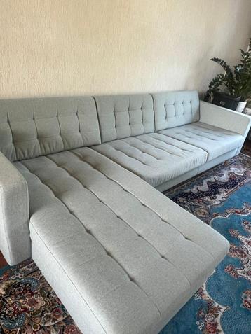 LANDSKRONA 4-zitsbank, met chaise longue/Gunnared lichtgroen beschikbaar voor biedingen