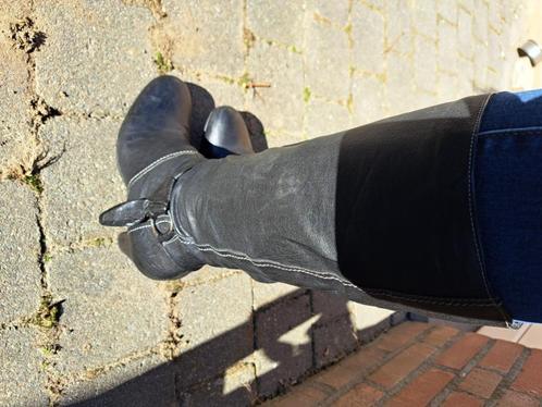 Salt 'n pepper laarzen leer hoog model maat 39, Kleding | Dames, Schoenen, Zo goed als nieuw, Hoge laarzen, Zwart, Ophalen of Verzenden