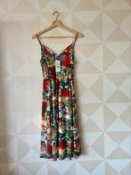 King Louie Mina Dress jurk rood bloemen S/36 NIEUW, Kleding | Dames, Wit, Nieuw, Ophalen of Verzenden, Knielengte