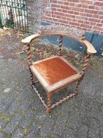 Engelse Victoriaanse getorste eiken hoekstoel., Antiek en Kunst, Ophalen