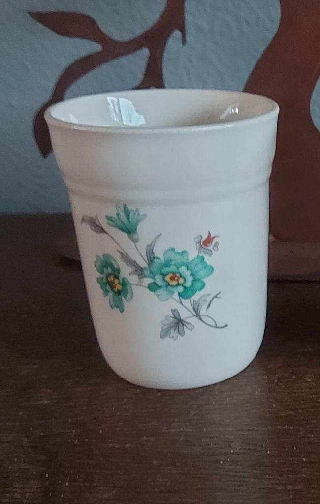 Beker regout groene bloem, Ophalen of Verzenden