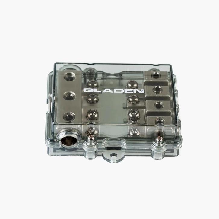 GLADEN FB 4 Distributieblok voor 4 mini ANL zekeringen, Auto diversen, Autospeakers, Nieuw, Verzenden