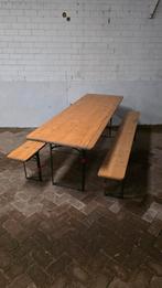 Partij Bierbankenset - Biertafel 220 cm + 2 Banken | 3 stuks, Ophalen, Gebruikt