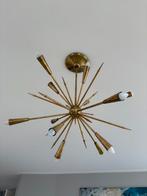Sputnik kroonluchter – messing – Stilnovo stijl – 1950s, Huis en Inrichting, Ophalen, Zo goed als nieuw, Metaal, Italiaans, mid century modern, vintage, design, art deco