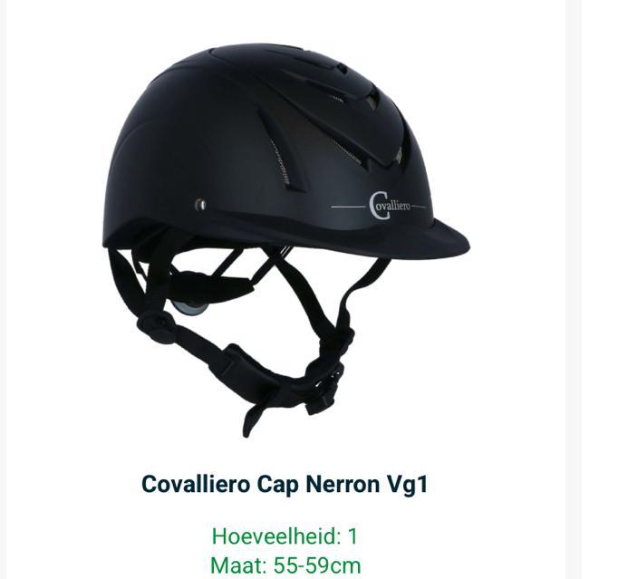 Paardrijcap Covalliero maat 55-59 - zo goed als nieuw, Dieren en Toebehoren, Paarden en Pony's | Beschermers, Zo goed als nieuw