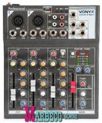 Mengpaneel, 4-kanaals muziek mixer, USB, MP3, Fantoomvoeding, Vonyx, Nieuw, Info@marbeco.nl, Overige instrumenten
