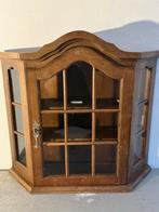 Houten hoekkastje met glazen deur, Minder dan 50 cm, Gebruikt, Ophalen of Verzenden, Minder dan 25 cm