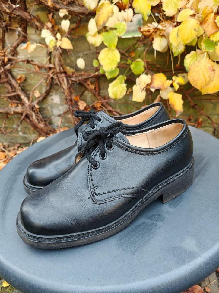 Leren veterboots maat 41, Kleding | Dames, Schoenen, Zo goed als nieuw, Schoenen met lage hakken, Zwart, Ophalen of Verzenden