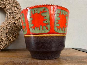Bijzondere vintage West Germany Fat Lava bloempot – ’60/’70 beschikbaar voor biedingen