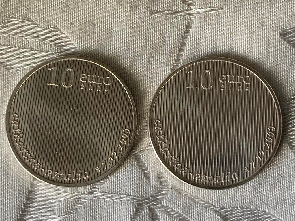 2 amalia 10 euro zilveren munt, Postzegels en Munten, Munten | Nederland, Ophalen of Verzenden, Koningin Beatrix, Euro's