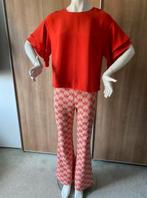 Rode blouse met ruffle mouwen mt. L/XL, Ophalen of Verzenden, Zo goed als nieuw, Maat 42/44 (L), Rood