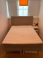 Boxspring 1.60 M, Ophalen, Gebruikt, Beige, Tweepersoons