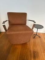 2 bruine design fauteuils, Huis en Inrichting, Fauteuils, Ophalen, Zo goed als nieuw, 75 tot 100 cm, 50 tot 75 cm