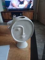 Unieke design vaas met twee  kanten gezicht porseleine, Ophalen of Verzenden