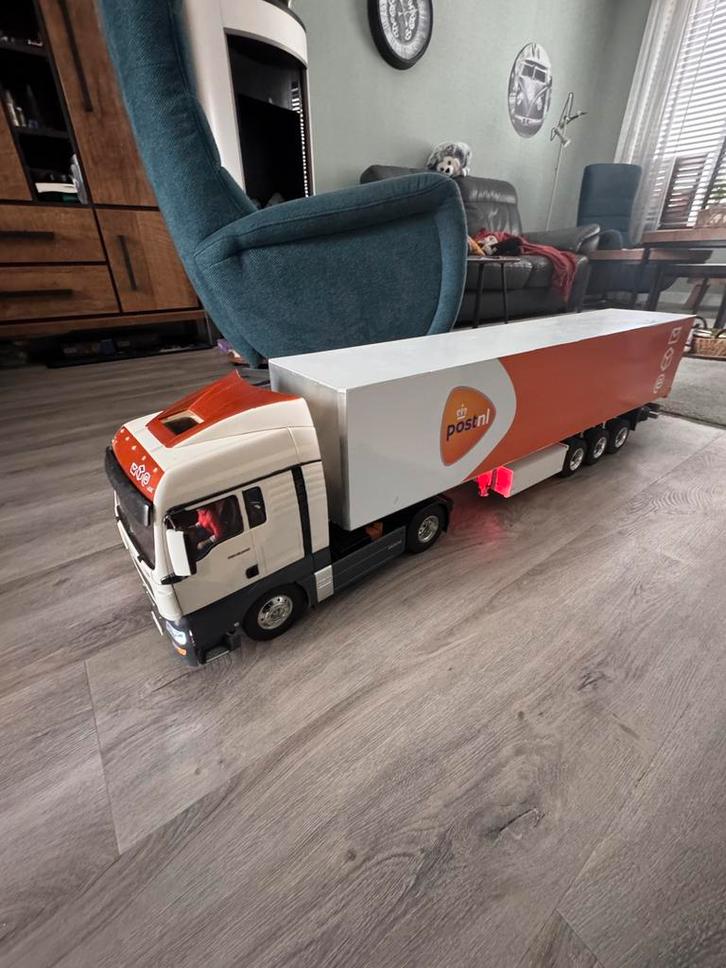 Tamiya RC vrachtwagen MAN met Carson zender, Hobby en Vrije tijd, Modelbouw | Radiografisch | Auto's, Zo goed als nieuw, Auto onroad