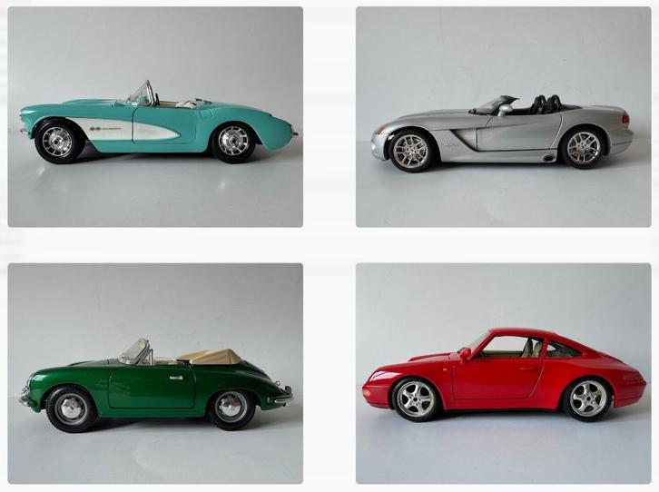 Bburago: Chevrolet, Dodge, Porsche, Hobby en Vrije tijd, Modelauto's | 1:18, Zo goed als nieuw, Auto, Bburago, Ophalen of Verzenden