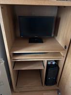 Houten Computerkast, Huis en Inrichting, Kasten | Computermeubels, Ophalen of Verzenden, Zo goed als nieuw, Minder dan 70 cm, 40 tot 80 cm