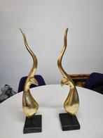 2 Houten Beeldjes, Ophalen of Verzenden, Zo goed als nieuw, Hout, Abstract beeld