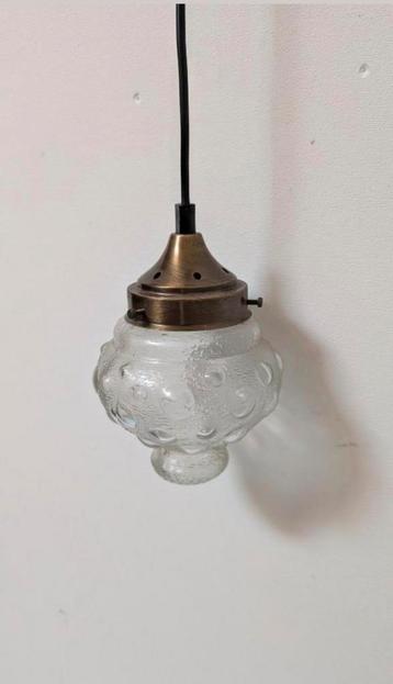 vintage bollamp jaren 60-70 retro glazen hanglamp beschikbaar voor biedingen