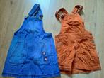 Tuinjurk salopette jurk maat 98/104 set van 2, Ophalen, Zo goed als nieuw, Meisje, Jurk of Rok