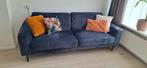 Blauwe Velours Bank - Industriële Look, Ophalen, Gebruikt, 150 tot 200 cm, Tweepersoons