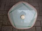 vintage retro glazen plafondlamp jaren 60, Ophalen of Verzenden