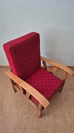 Oude rookstoel met goede bekleding - 70 jaar, Huis en Inrichting, Fauteuils, Ophalen, Gebruikt, Vintage, Stof