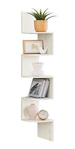 VASAGLE LBC072W02 S VORMIGE  HOEK BOEKENKAST / WANDMEUBEL, Ophalen of Verzenden, Nieuw