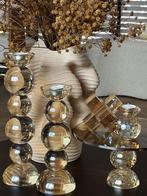 Diga Colmore kaarsenhouder goud glans kristal glas (M), Ophalen, Overige materialen, Overige kleuren, 25 tot 50 cm
