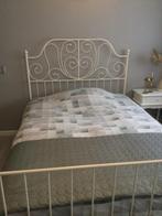 2 persoons Metalen bed Leirvik (Ikea), Ophalen, 90 cm, Eenpersoons, Zwart