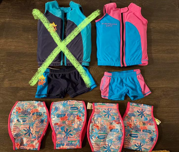 Easy Swim zwemvest Large + zwembroekje + drijvers, Kinderen en Baby's, Babykleding | Baby-zwemkleding, Zo goed als nieuw, Zwem-accessoire
