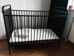 Babybedje ijzer babypark verstelbaar 120x60 zwart mat, Kinderen en Baby's, Babywiegjes en Ledikanten, Ophalen, Zo goed als nieuw