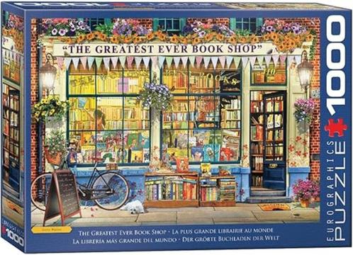 The greatest ever book shop puzzel 1000 stukjes, Hobby en Vrije tijd, Denksport en Puzzels, Zo goed als nieuw, Legpuzzel, 500 t/m 1500 stukjes