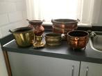 Te koop koperen potten en kandelaar, Antiek en Kunst, Antiek | Koper en Brons, Ophalen of Verzenden, Koper