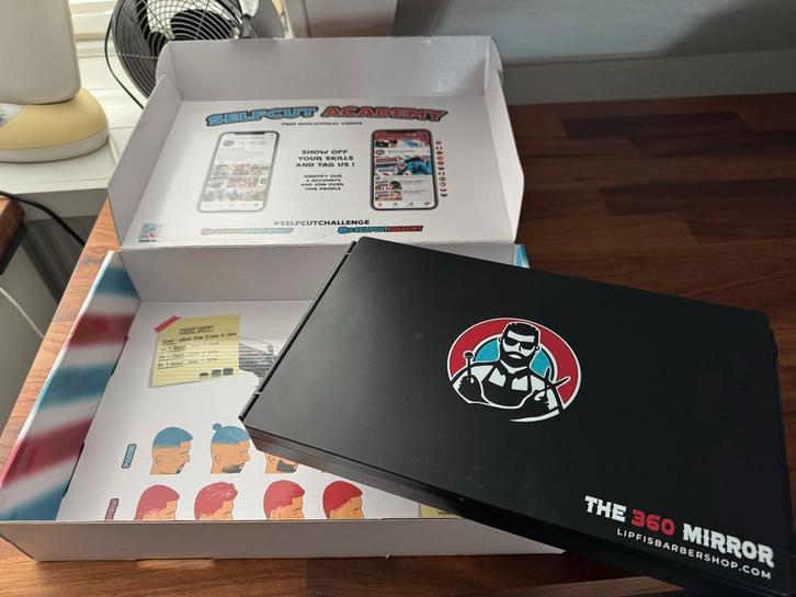 360 Mirror - Zelf Knippen / Selfcut Barber, Huis en Inrichting, Woonaccessoires | Spiegels, Zo goed als nieuw, 50 tot 75 cm, Minder dan 100 cm