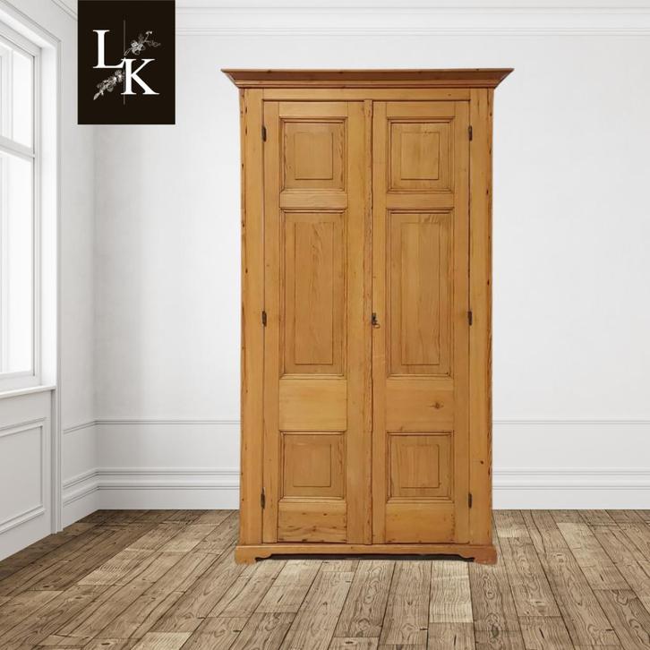 Landelijke klassieke kast, tweedeurskast,linnenkast, legkast, Antiek en Kunst, Antiek | Meubels | Kasten, Ophalen of Verzenden