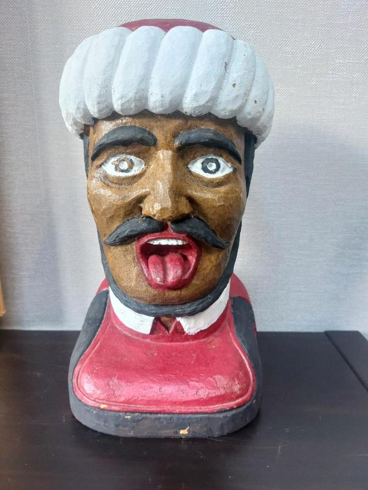 Vintage Gaperhoofd – Traditioneel Nederlands Apothekersbeeld, Antiek en Kunst, Kunst | Beelden en Houtsnijwerken, Ophalen of Verzenden