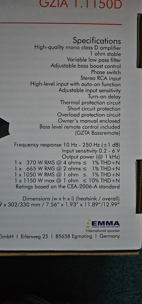 Ground Zero Subwoofer + Versterker - 2000W, Auto diversen, Autospeakers, Gebruikt, Ophalen of Verzenden