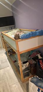Te koop: Hoogslapper met matras en speeltent 90x200, Ophalen, 85 tot 100 cm, Zo goed als nieuw, Hoogslaper of Stapelbed