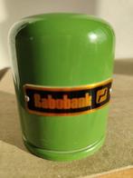 Vintage groene Rabobank spaarpot metaal, Verzamelen, Spaarpotten, Gebruikt, Ophalen of Verzenden
