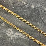 14k gouden ketting rope chain massief schakel, Ophalen of Verzenden, Zo goed als nieuw, Goud