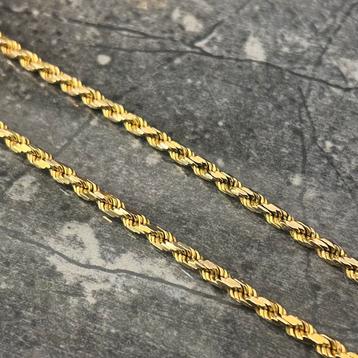 14k gouden ketting rope chain massief schakel beschikbaar voor biedingen
