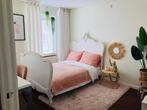 Antiek brocante Kuif bed, Huis en Inrichting, Ophalen, Gebruikt, Eenpersoons, Wit