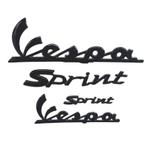 Stickerset Vespa Sprint Glans Zwart 4-Delig Compleet NIEUW, Ophalen of Verzenden, ., ., .